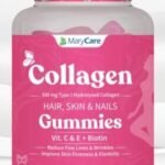MaryCare Collagen Hair, Skin & Nails Gummies – Strawberry Flavor (60 Count)